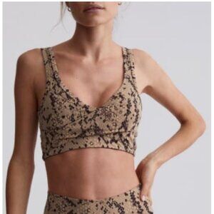 Varley Sport Bra Size XS Kellam Mojave Snake Padded Brown NWOT $54